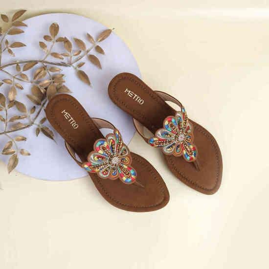 Women Tan Casual Sandals