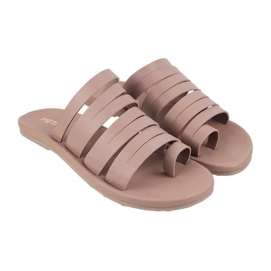 Women Dark-Beige Casual Slip Ons