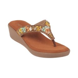 Women Bronze Casual Slippers