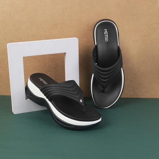 Women Black Casual Slippers