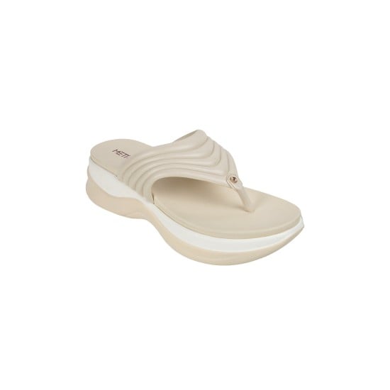 Women Beige Casual Slippers