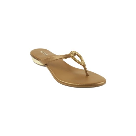 Women Antique-Gold Casual Slippers