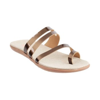 Walkway Women Bronze Casual Slip Ons(SKU: 32-9185-46-36)