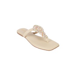Women Beige Casual Slippers