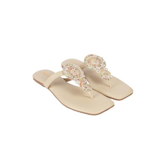 Women Beige Casual Slippers