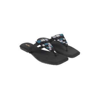 Metro Women Black Ethnic Slip Ons(SKU: 32-960-11-36)