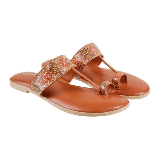 Women Tan Casual Slippers