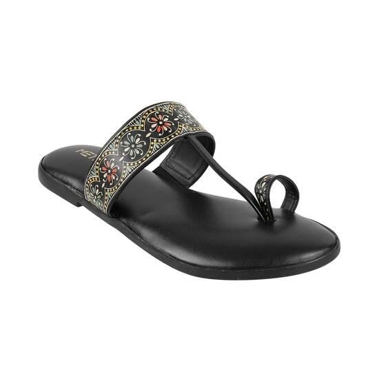 Women Black Casual Slippers