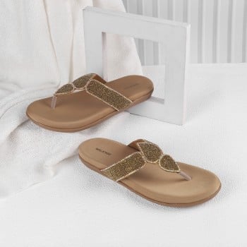 Walkway Women Antic-gold Casual Slippers(SKU: 32-989-28-37)