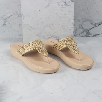 Walkway Women Beige Casual Slippers(SKU: 32-993-20-39)