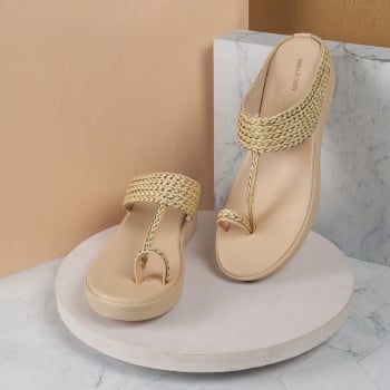 Walkway Women Beige Casual Slippers(SKU: 32-994-20-38)