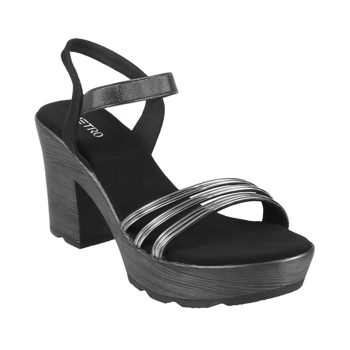 Buy Mochi Womens Synthetic Black Sandals (Size (3 UK (36 EU)) at Amazon.in