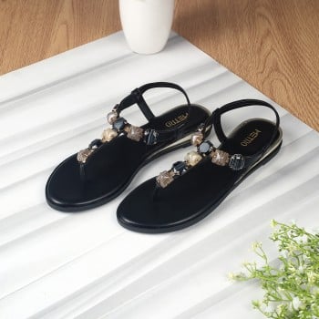 Metro Women Black-multi Casual Sandals(SKU: 33-1051-53-36)