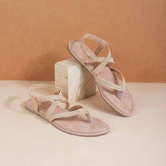 Women Beige Casual Sandals