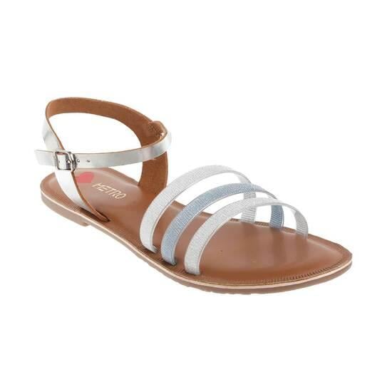 Women Silver Casual Sandals