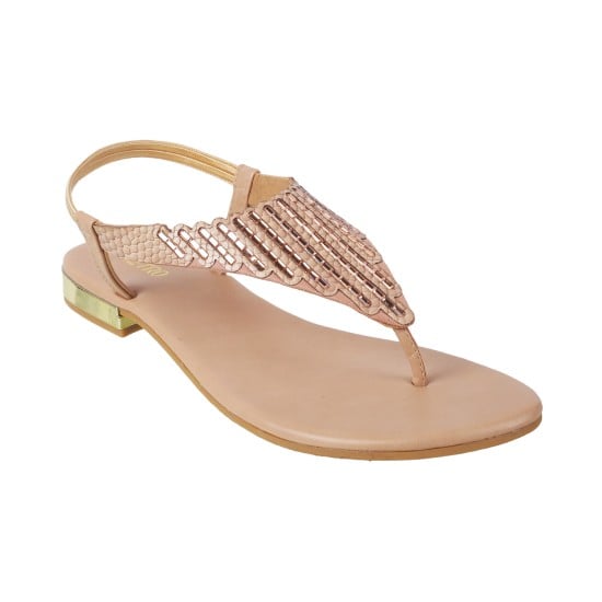 Women Rose-gold Casual Sandals