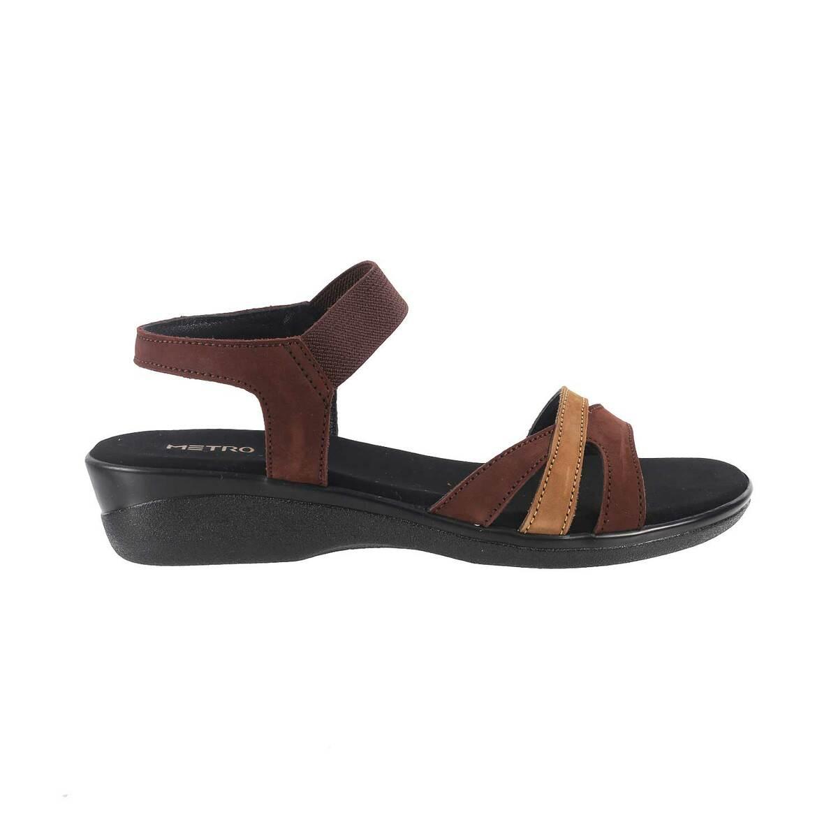 metro dark brown sandals