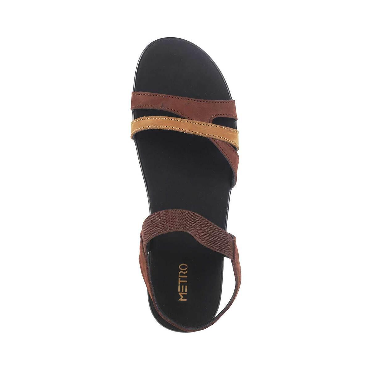 metro dark brown sandals