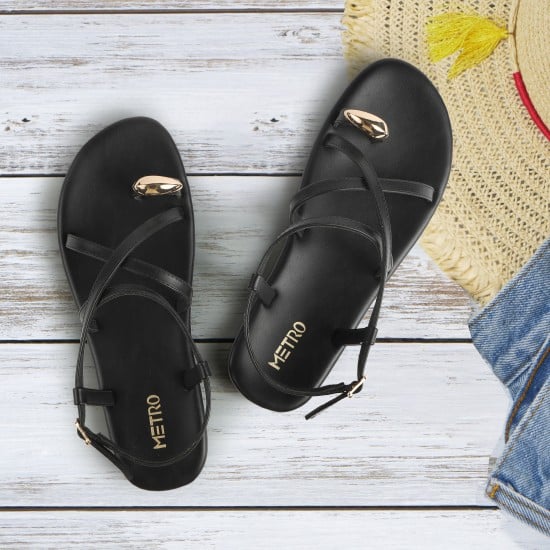 Women Black Casual Sandals