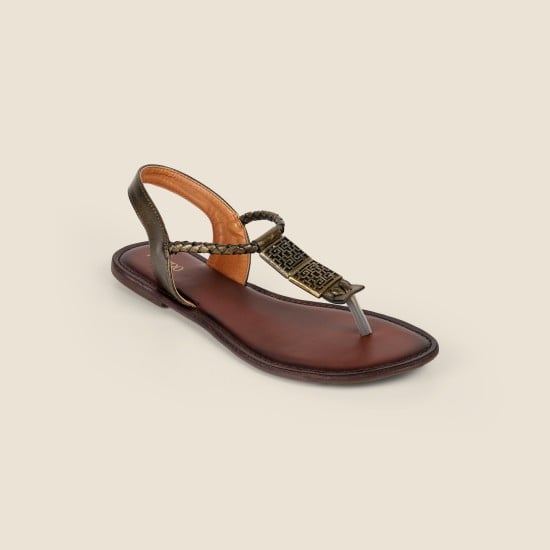Women Bronze Casual Sandals