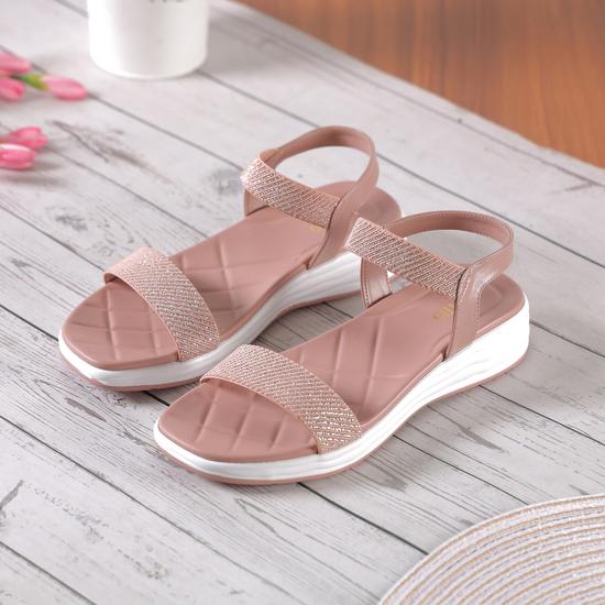 Women Peach Casual Sandals
