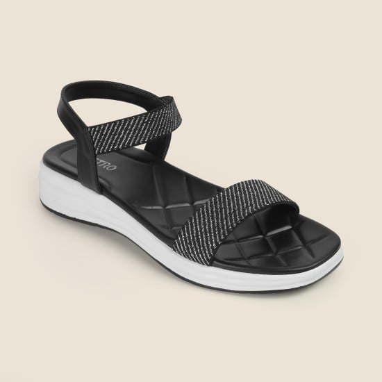 Women Black Casual Sandals