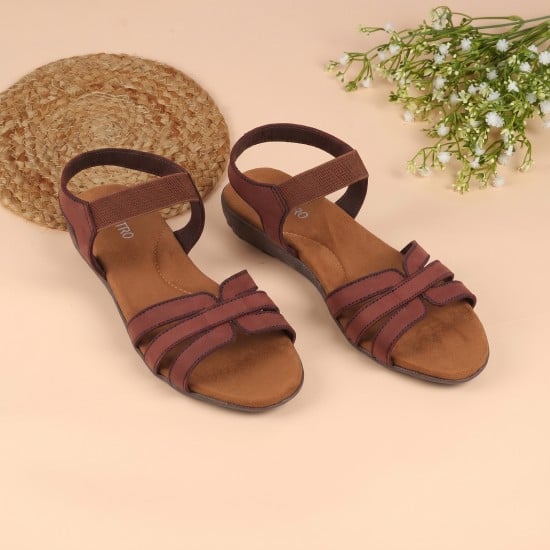 Women Brown Casual Sandals