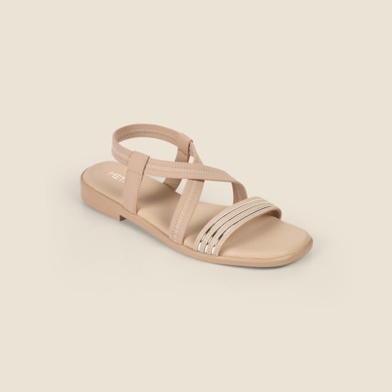 Women Beige Casual Sandals