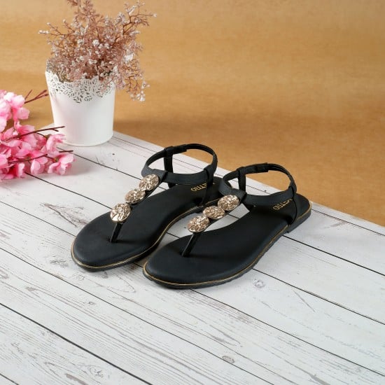 Women Black Casual Sandals