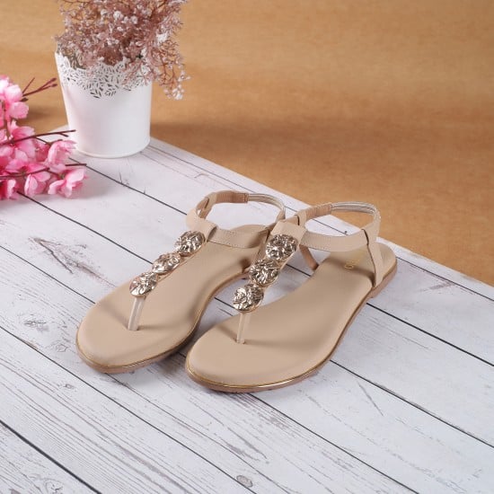 Women Beige Casual Sandals