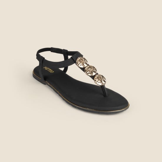 Women Black Casual Sandals