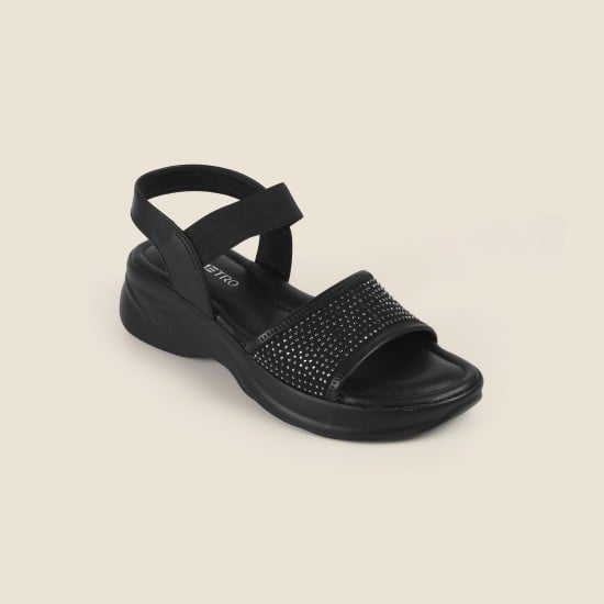Women Black Casual Sandals