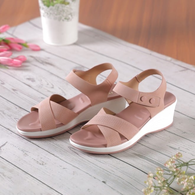 Women Peach Casual Sandals