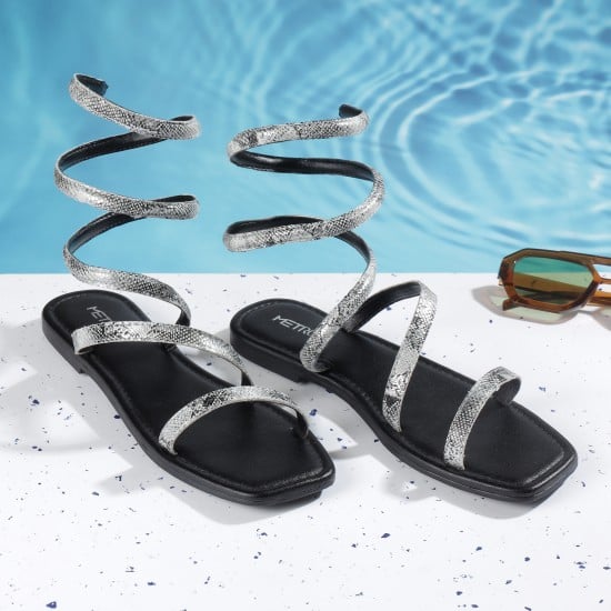 Women Black Casual Gladiators