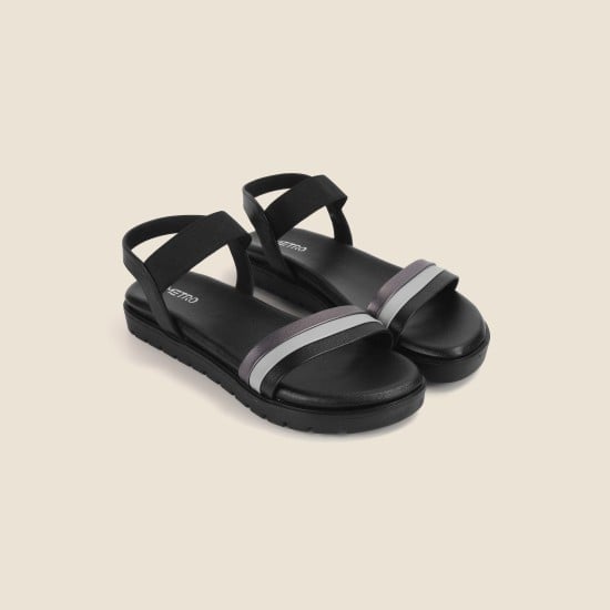 Women Black Casual Sandals