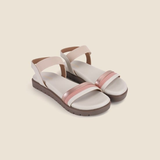 Women Beige Casual Sandals
