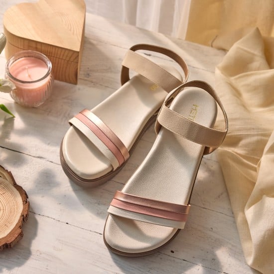 Women Beige Casual Sandals