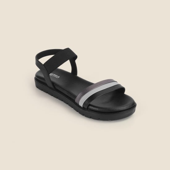 Women Black Casual Sandals