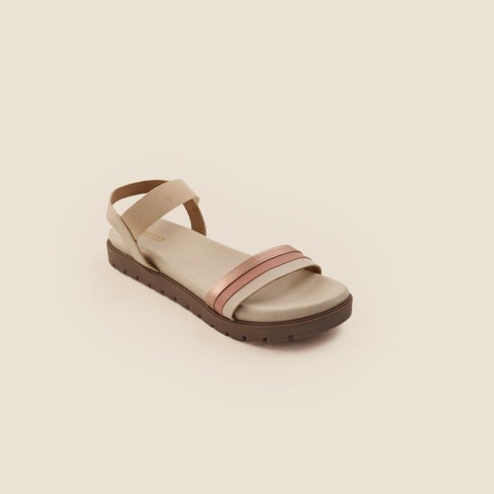 Women Beige Casual Sandals