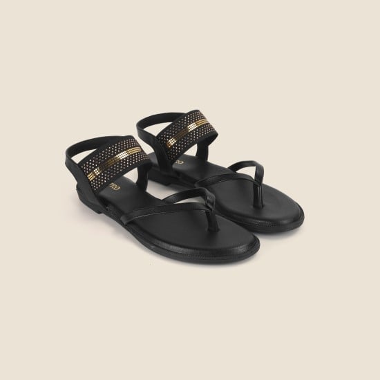 Women Black Casual Sandals