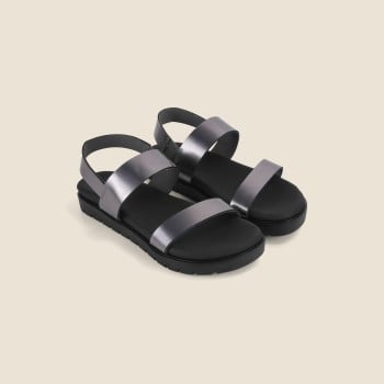 Metro Women Gun-Metal Casual Sandals(SKU: 33-1185-29-37)