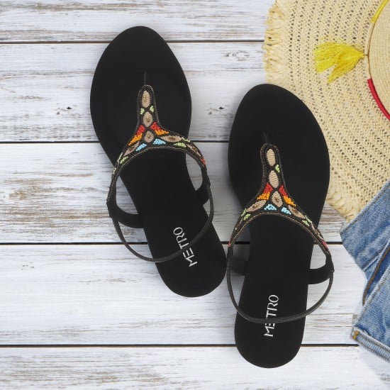 Women Black Casual Sandals