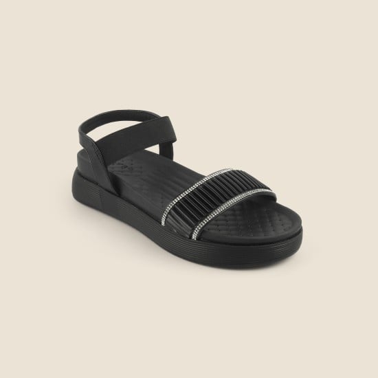 Women Black Casual Sandals