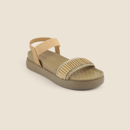 Women Beige Casual Sandals