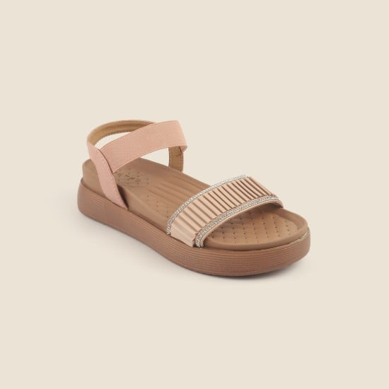 Women Peach Casual Sandals