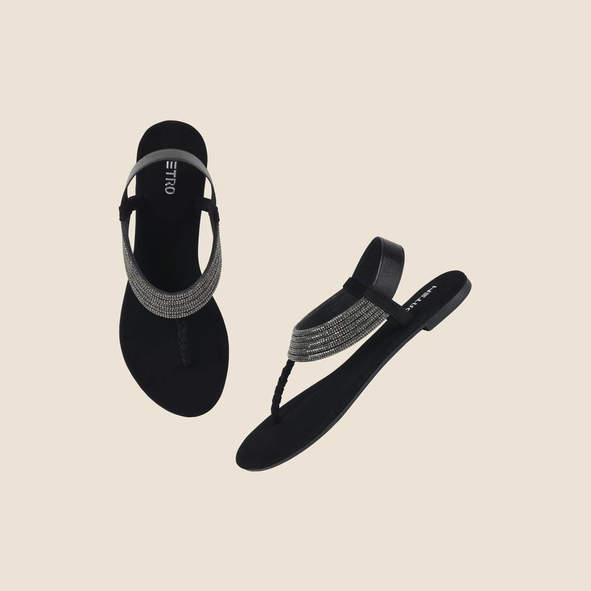 Metro Women Black Casual Sandals(SKU: 33-1205-11-36) Metro Women Black Casual Sandals(SKU: 33-1205-11-36)