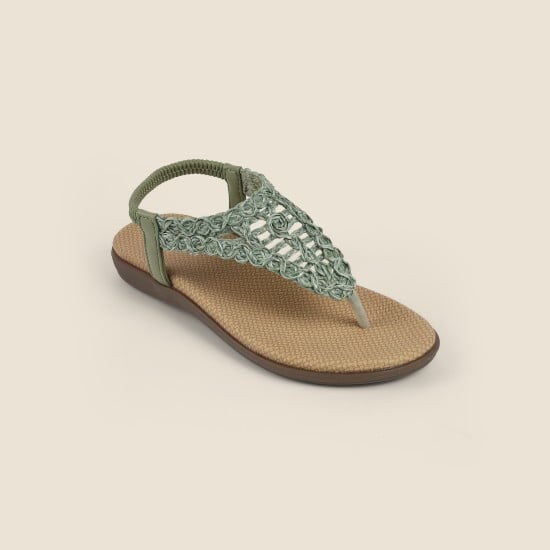 Women Green Casual Sandals