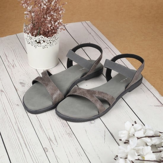 Women Grey Casual Sandals