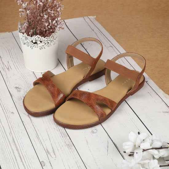 Women Tan Casual Sandals