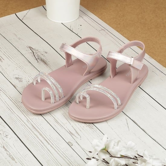 Women Peach Casual Sandals
